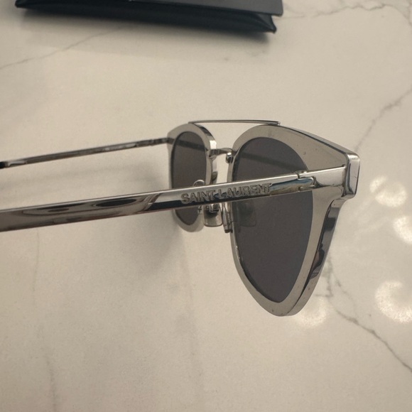 Saint Laurent Black Sunglasses with Case - Picture 3 of 6